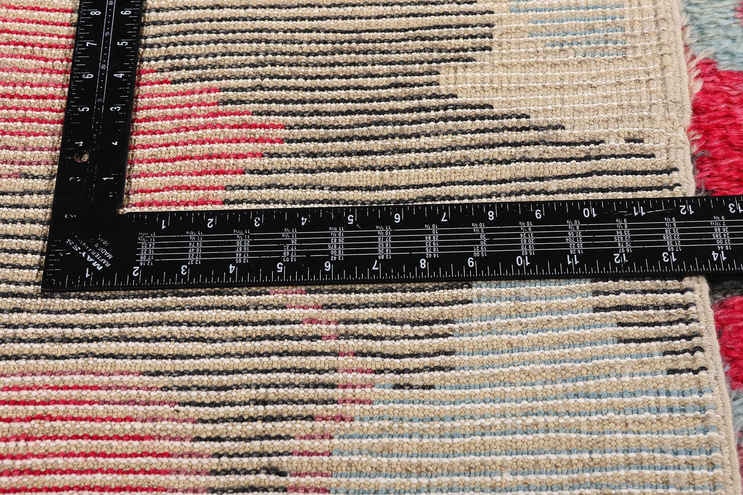 Colorful Contemporary Tulu Carpet Hand Knotted Angora Wool Rug