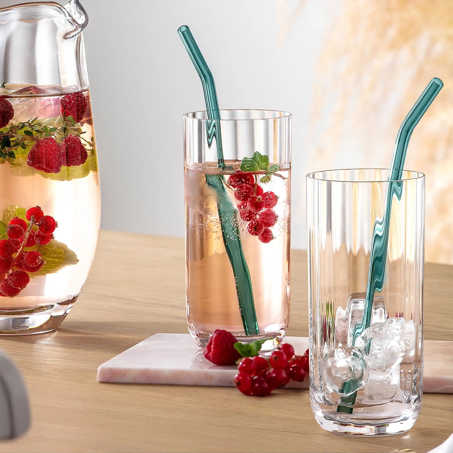 Rose Garden Crystal Highball/Tumbler Set of 4