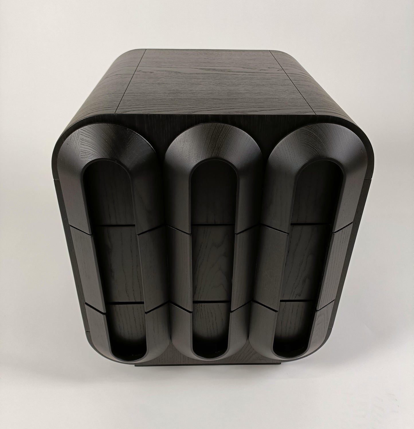 Arcate Bedside Table – Open-Pore Ash Wood, Italian Design