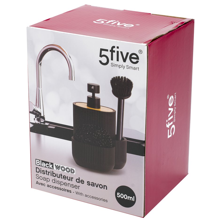 Soap dispenser ACC blackwood, 500ml, H18x13.5x12.5cm