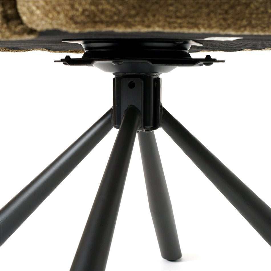 Armchair Arringo, taupe, swivelling 180 degrees, H95x63x57cm, seat height 50cm