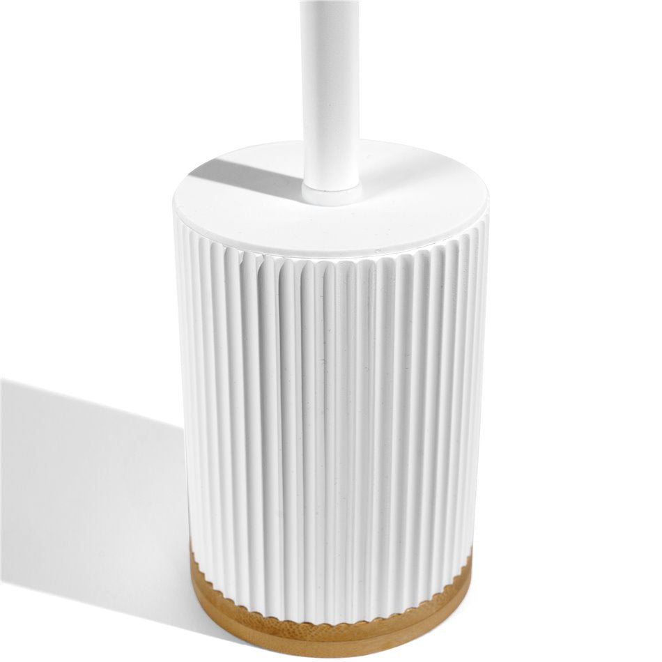 Modern White Toilet Brush – H40 × Ø9.5 cm