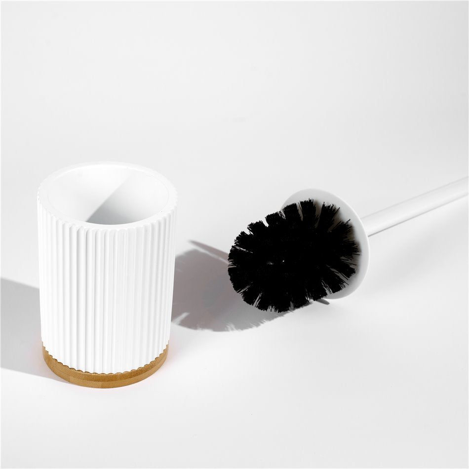 Modern White Toilet Brush – H40 × Ø9.5 cm