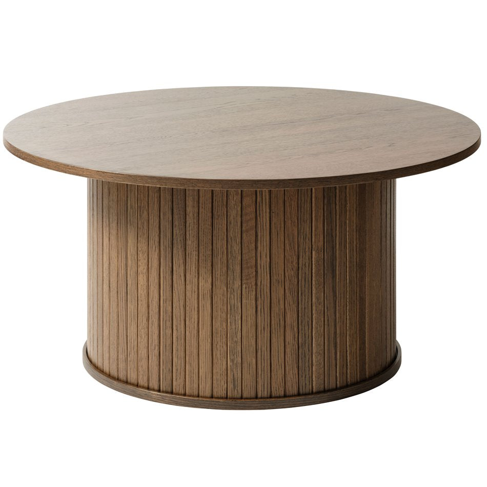 Smoked Oak Coffee Table – Modern Round Design