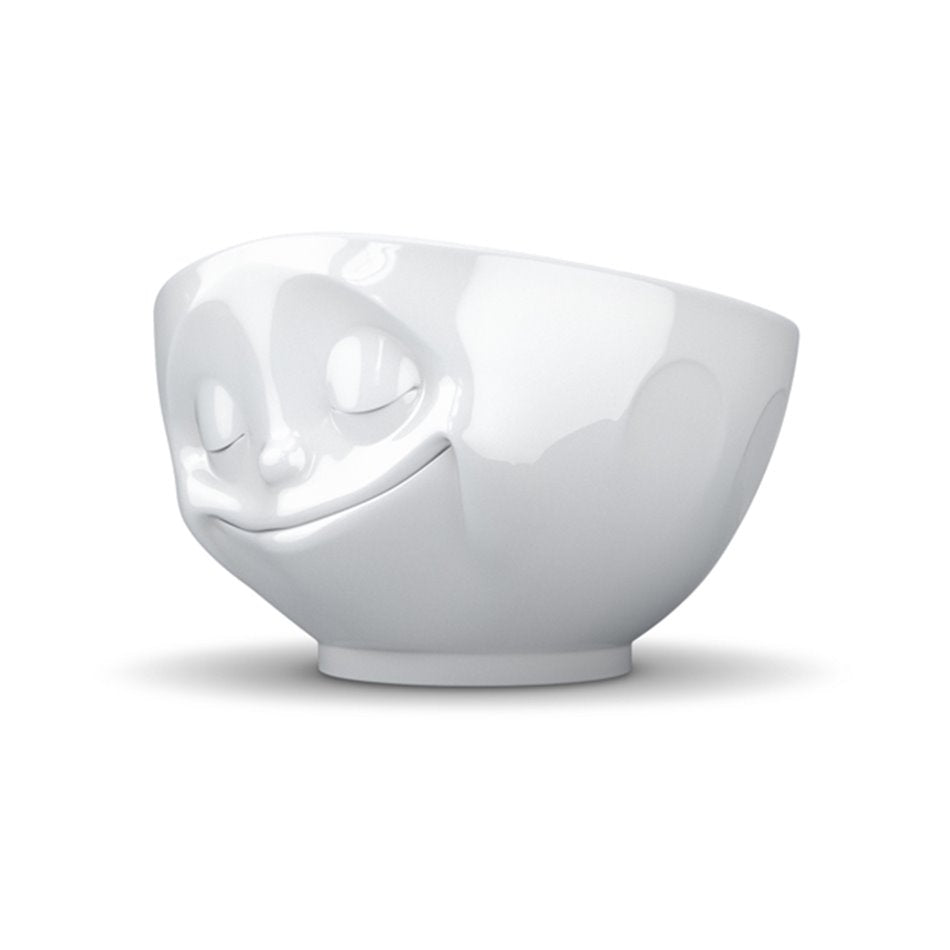 Bowl Happy, white, 500ml, D15cm, H10,5cm