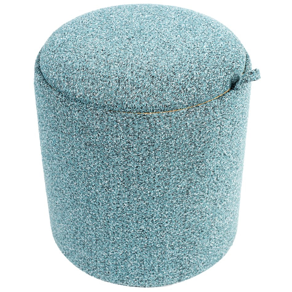 Viktory M Storage Ottoman-Table Light Blue – H38 × Ø34.5 cm