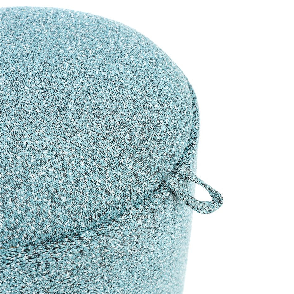 Viktory M Storage Ottoman-Table Light Blue – H38 × Ø34.5 cm