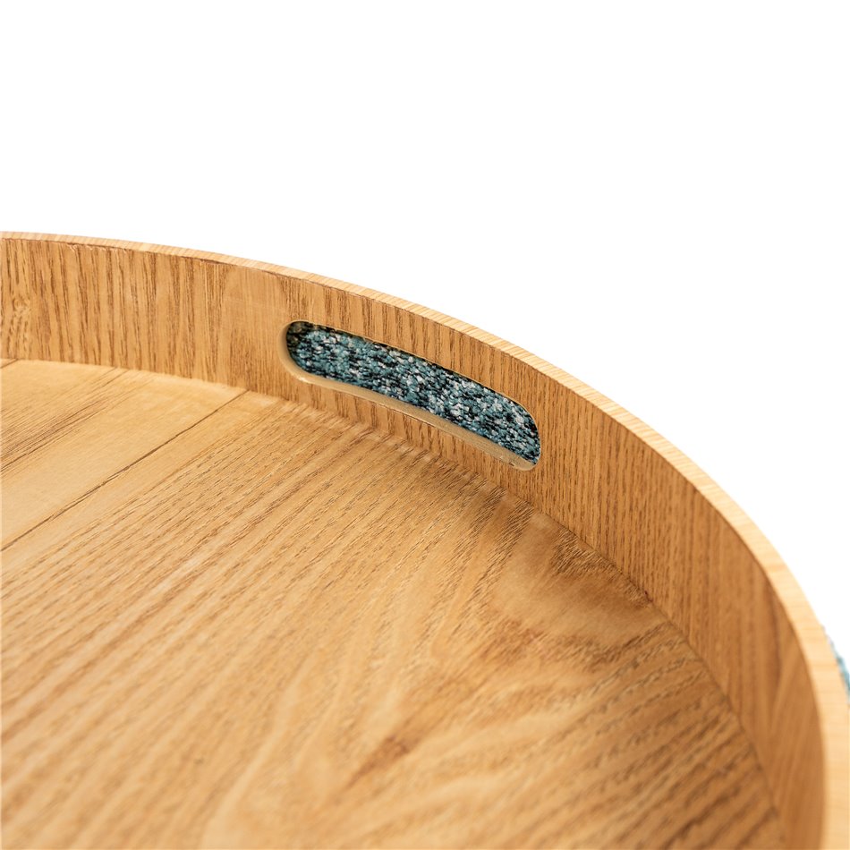 Viktory M Storage Ottoman-Table Light Blue – H38 × Ø34.5 cm