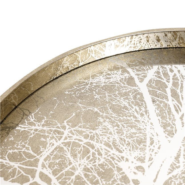 Furuset M Side Table – Metal & Polyresin Round Accent Table