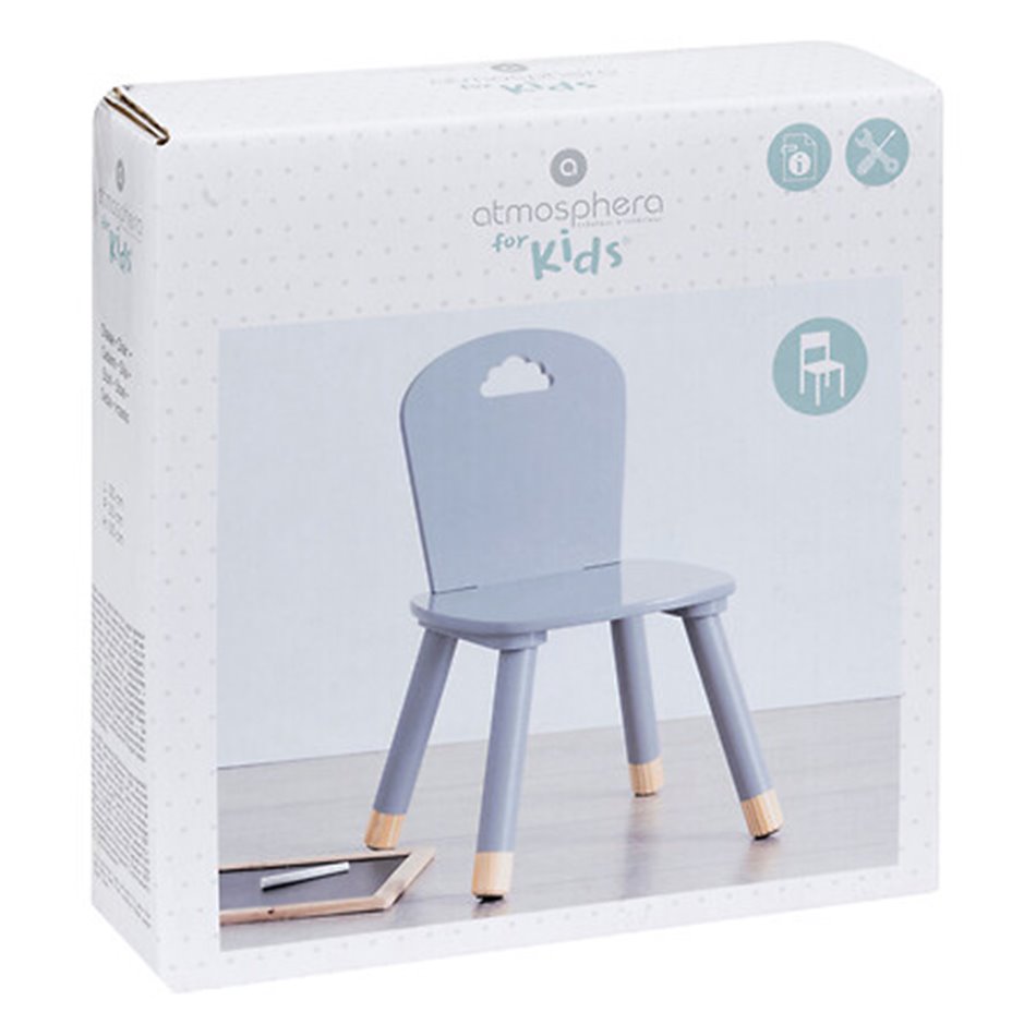 Chair Sweet, grey, H50x30x30cm, seat height 25cm