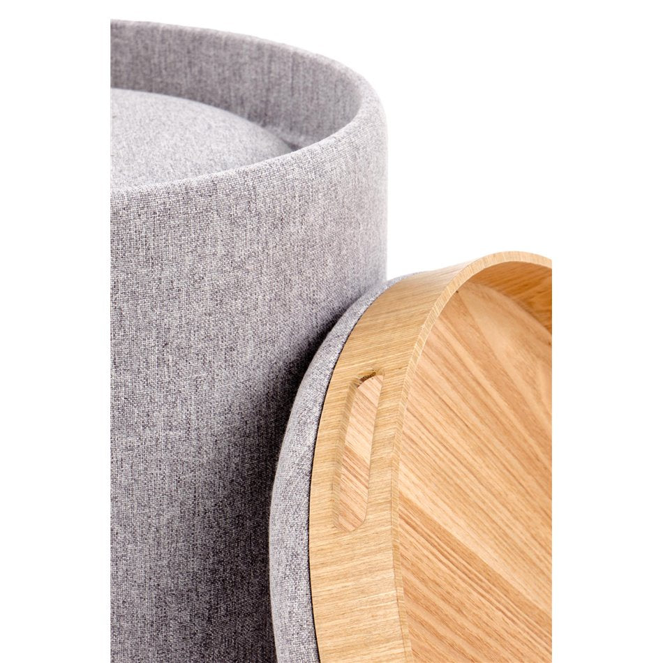 Light Grey Haviko 2-Piece Storage Ottoman Table Set