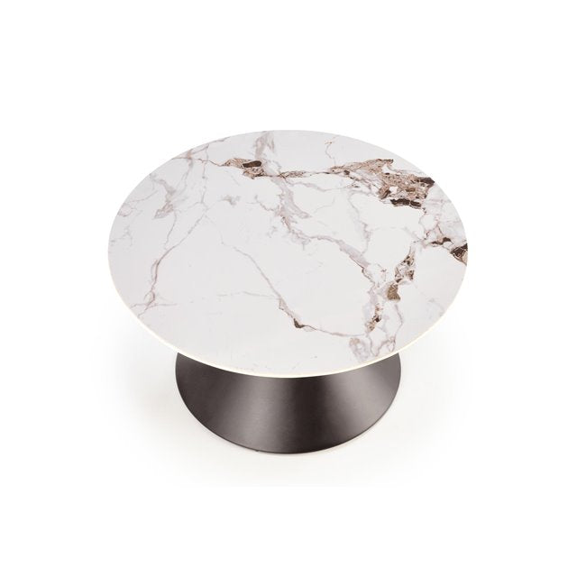 Horetti Coffee Table – Round Sintered Stone Top with Steel Frame