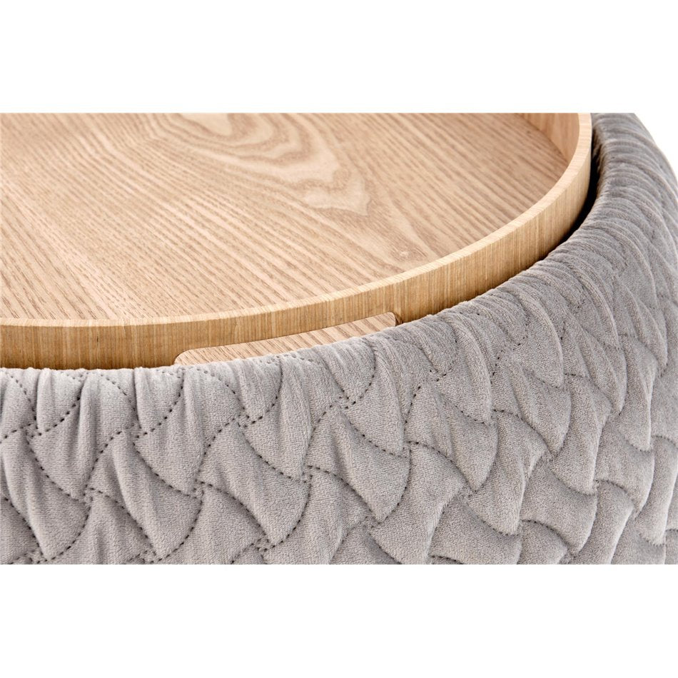 Light Grey Hono Storage Ottoman-Table