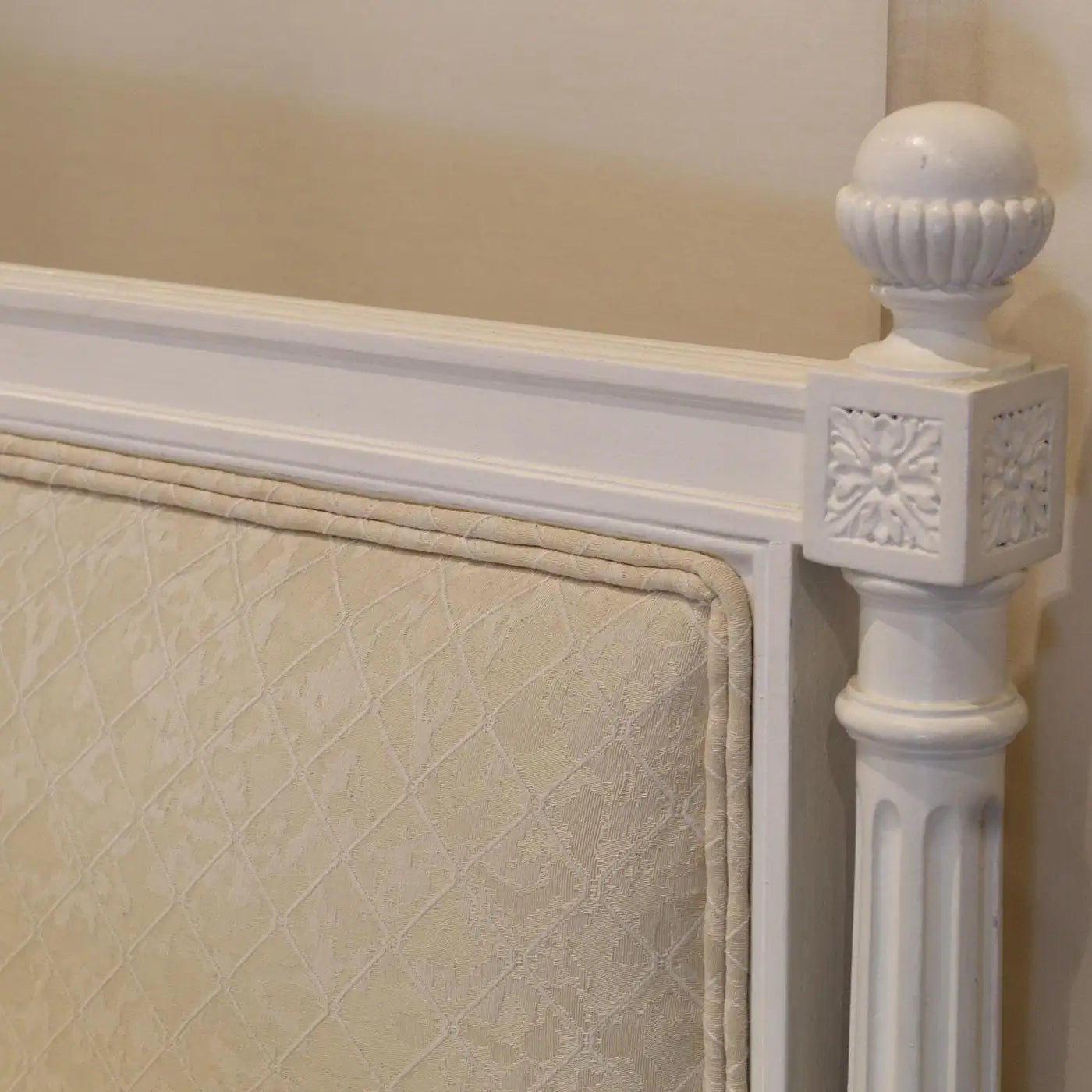 US King Size French Upholstered Antique Bed – WK179