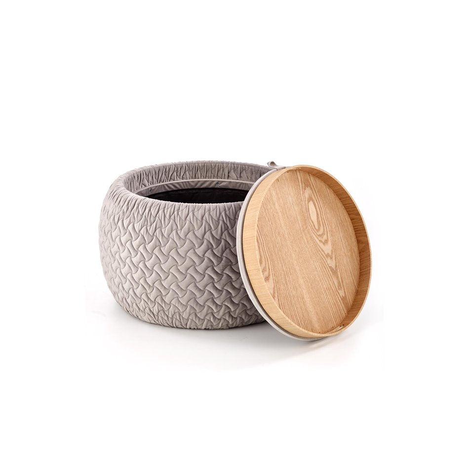 Light Grey Hono Storage Ottoman-Table