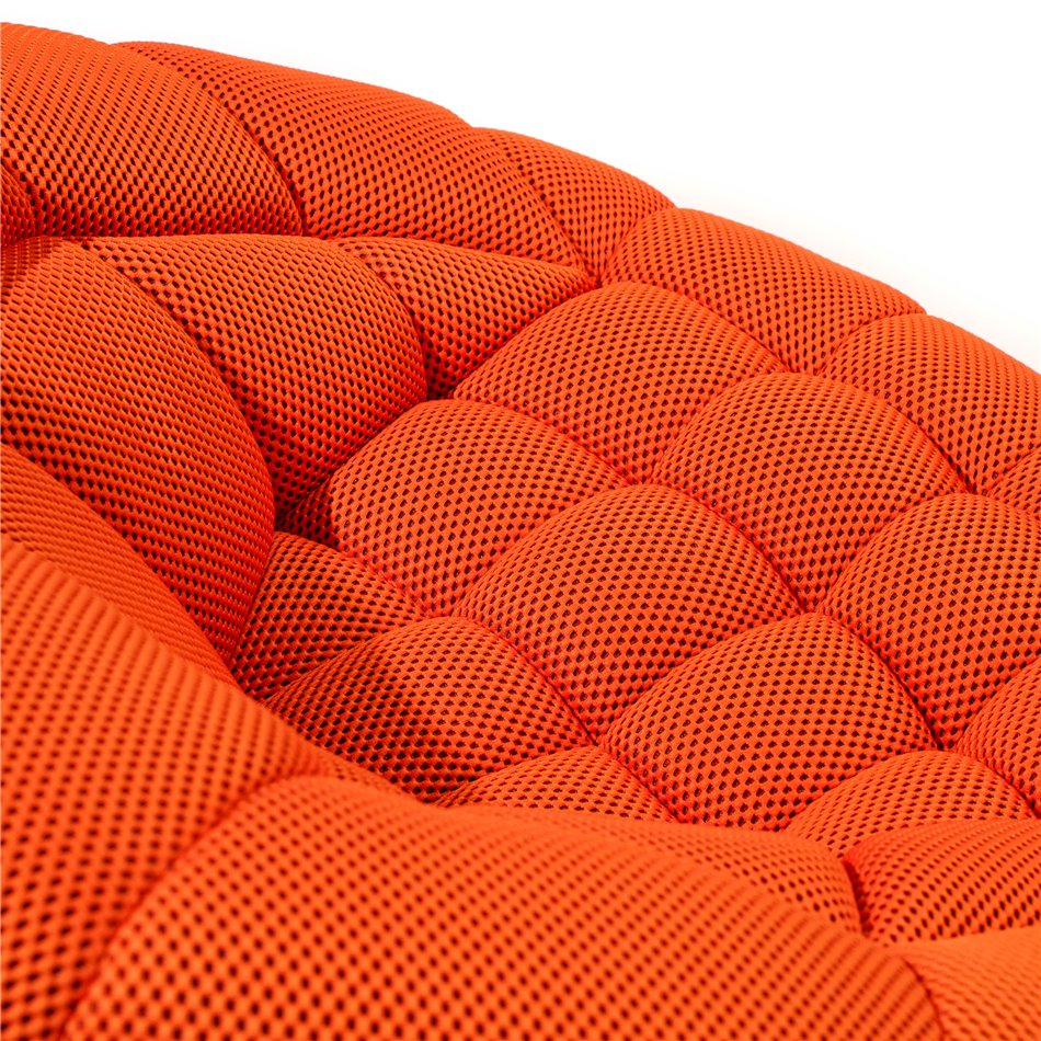 Swivel chair Valentino, orange, rotatable 360 degrees, H104x115x80cm, seat height 45cm