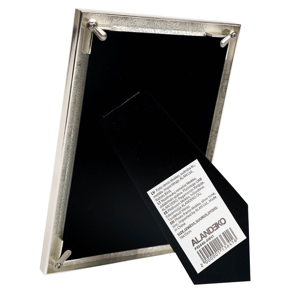 Photo frame Mokko, silver/white colors, 10x15cm