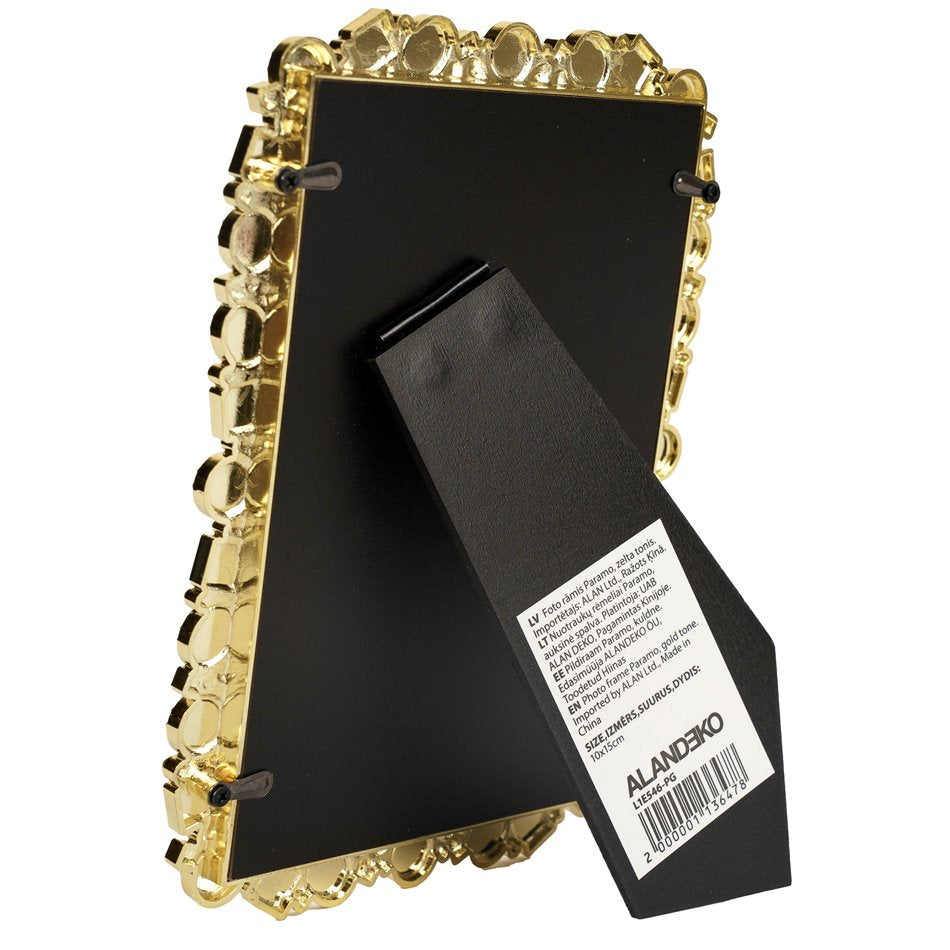 Photo frame Paramo, gold color, 10x15cm