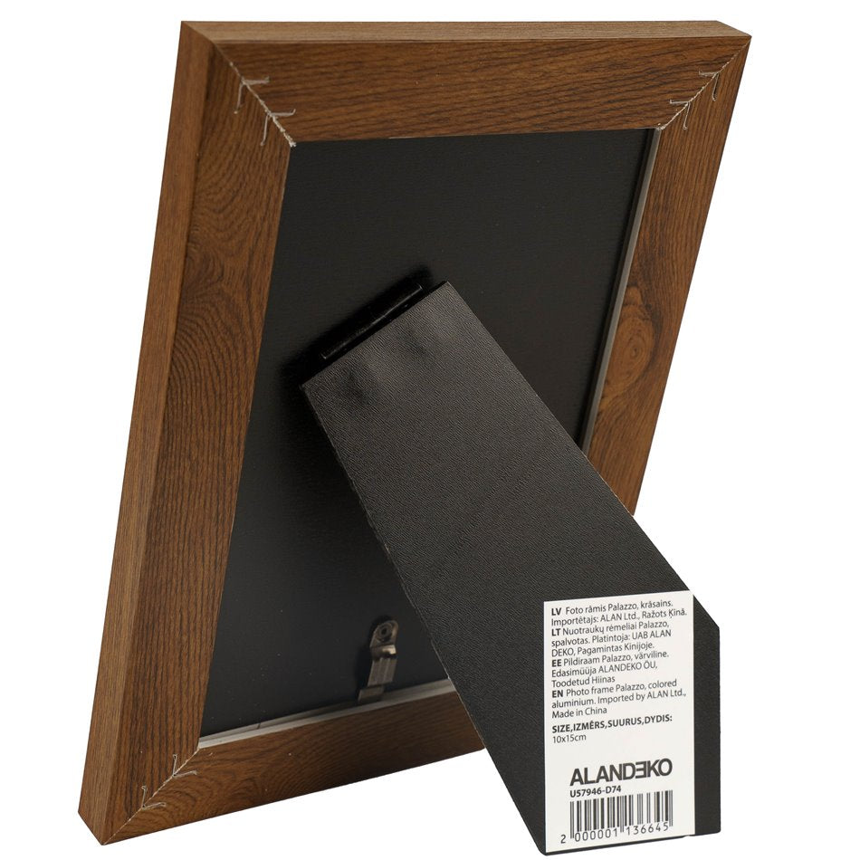 Photo frame Palazzo, silver/brown colors, 10x15cm