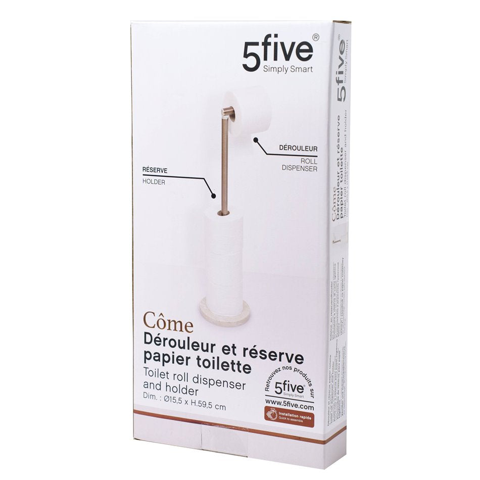 Toilet paper dispenser COME, beige, H59.5cm, D15.5cm