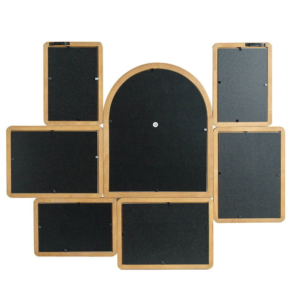 Wall photo frame Felisa for 7 photos, wood/MDF, H46.6x57.2x1.8cm