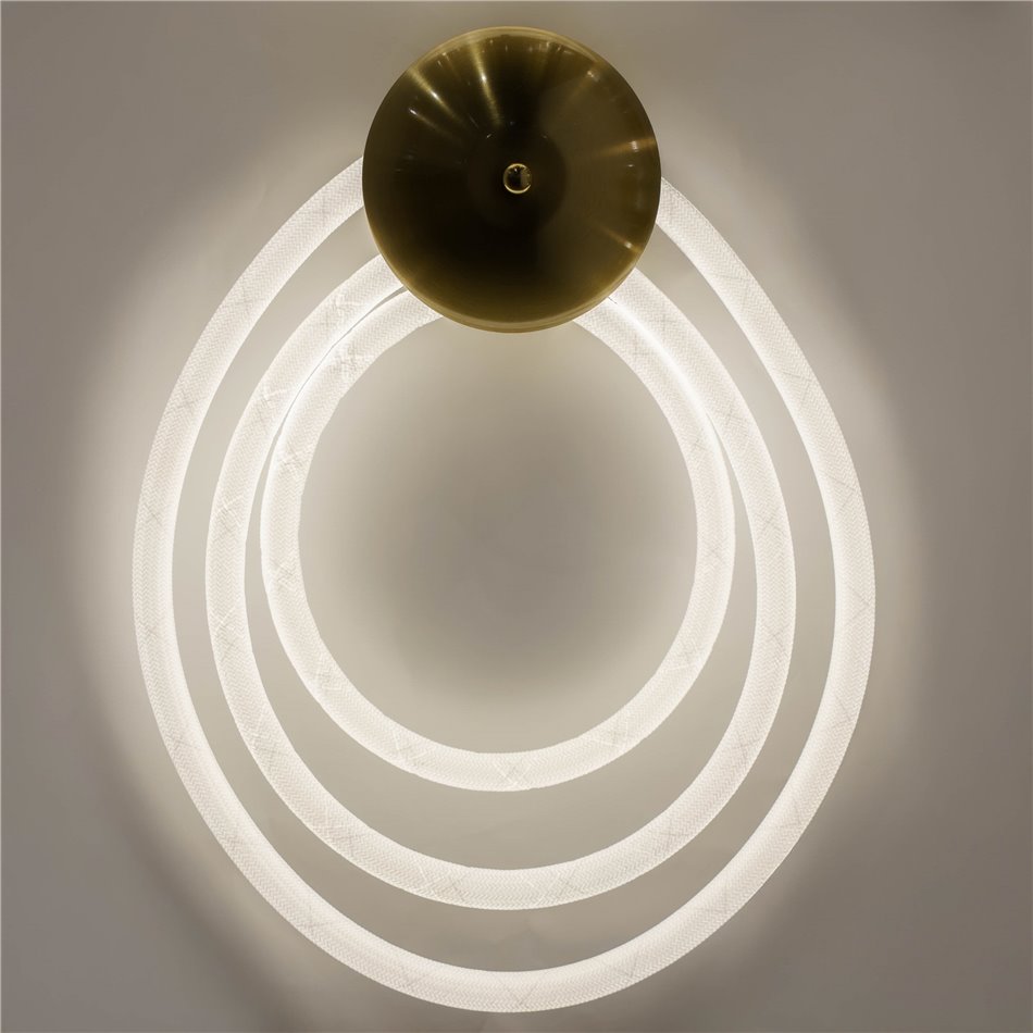 Wall lamp Modena BR round, brass, H45x31x11cm, LED 20W, 3000K, 1100lm