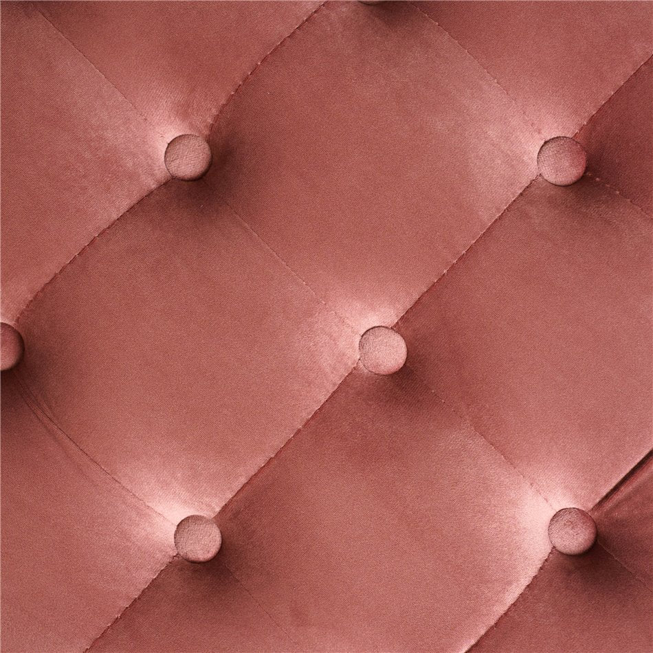 Taupe Lacelle Buttoned Round Stool Plush Velvet Accent Ottoman