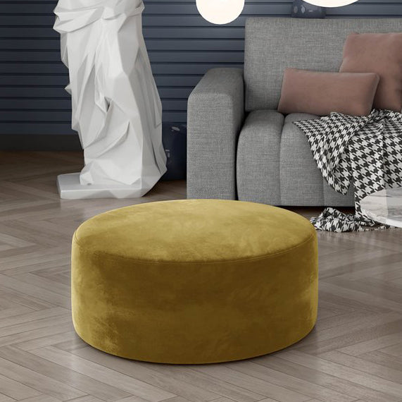 Yellow Monolith 48 Velvet Cube Pouf – Accent Ottoman