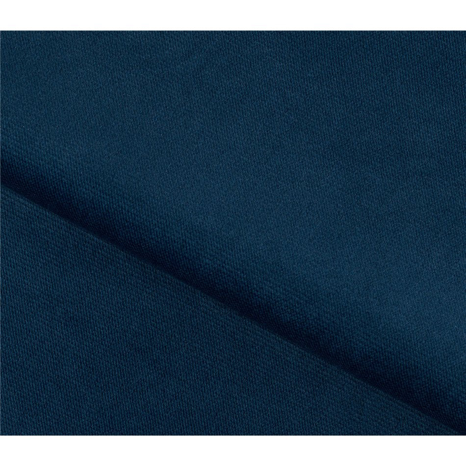 Dark Blue Velvet Lukso 40 Pouf – Modern Compact Accent Ottoman