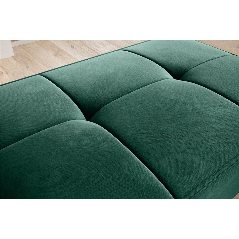 Dark Green Lukso 35 Velvet Storage Pouf – Spacious Accent Ottoman
