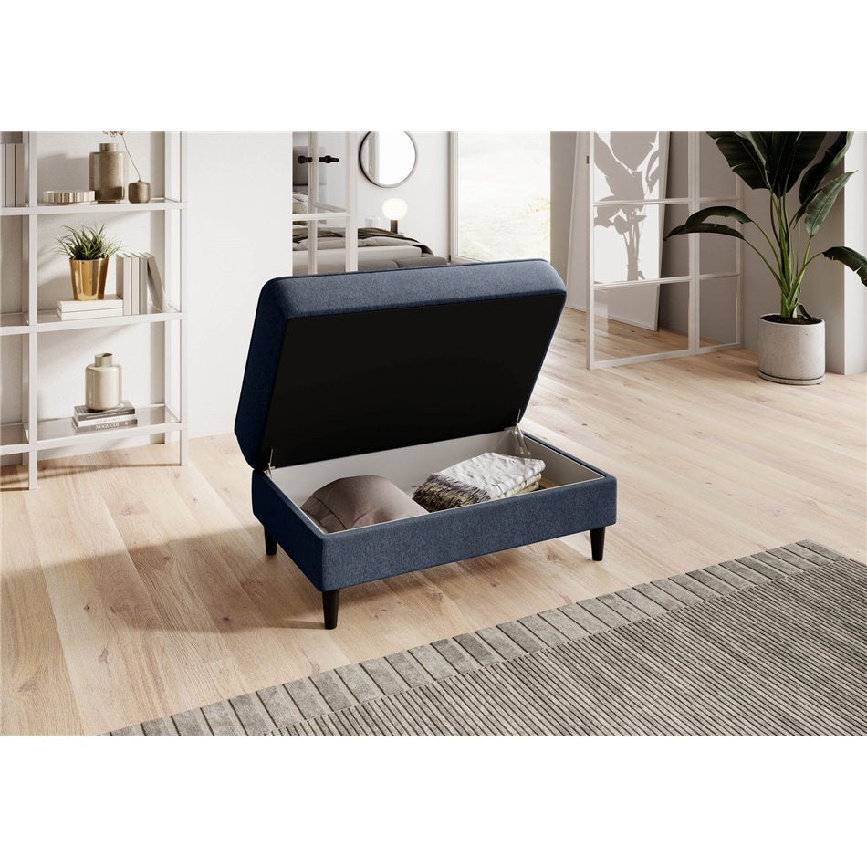 Dark Blue Poco 40 Storage Pouf – Spacious Accent Ottoman