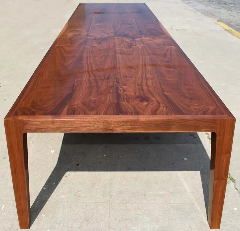 Parsons Table in Bookmatched Walnut