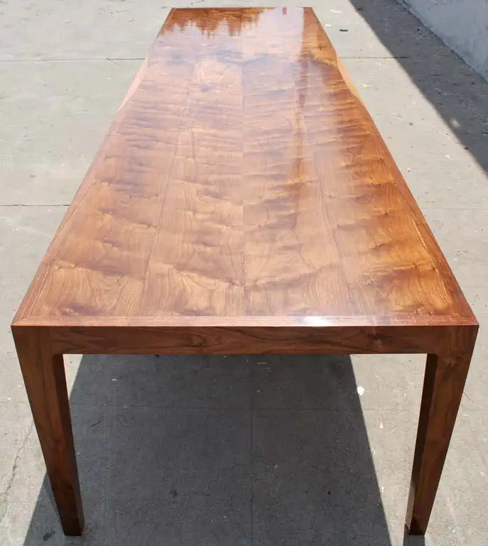 Parsons Table in Bookmatched Walnut