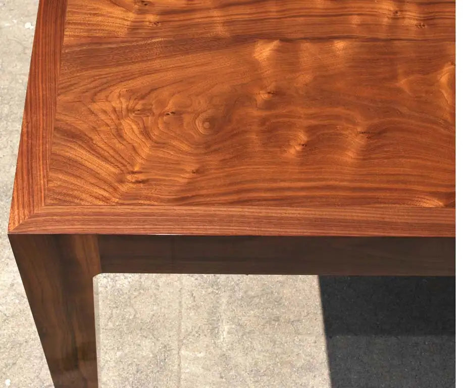 Parsons Table in Bookmatched Walnut