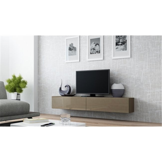 Havigo Hanging TV Table – Latte Chipboard, 180×40×30 cm
