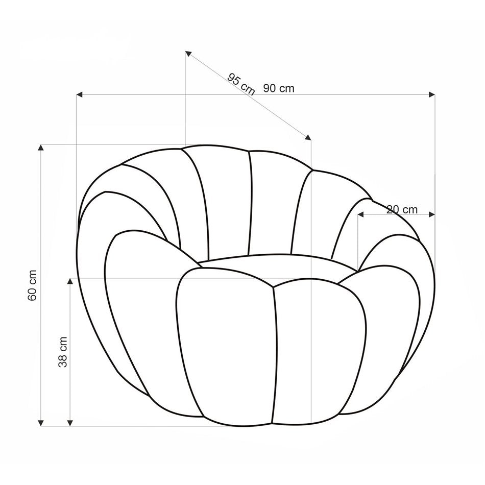 Armchair Haspar, beige, steel/polyester, H60x90x95cm, seat height 38cm