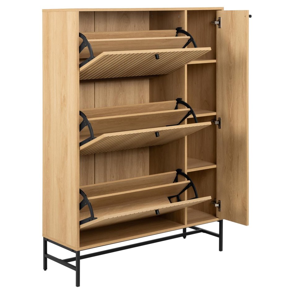 Shoe cabinet Albany, natural color, H140x99x35cm