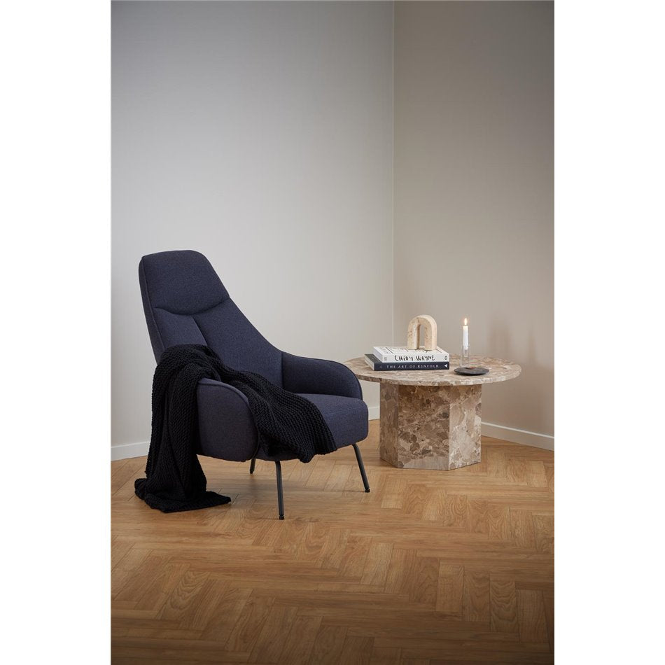Armchair Atekso, dark blue, H98x73x92cm, seat height 40cm