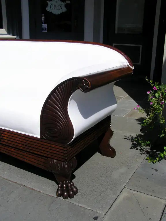 Jamaican Cuban Mahogany Upholstered Sofa
