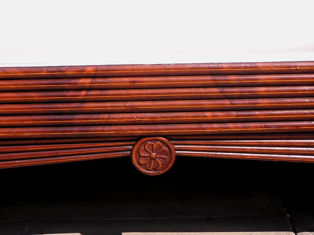Jamaican Cuban Mahogany Upholstered Sofa