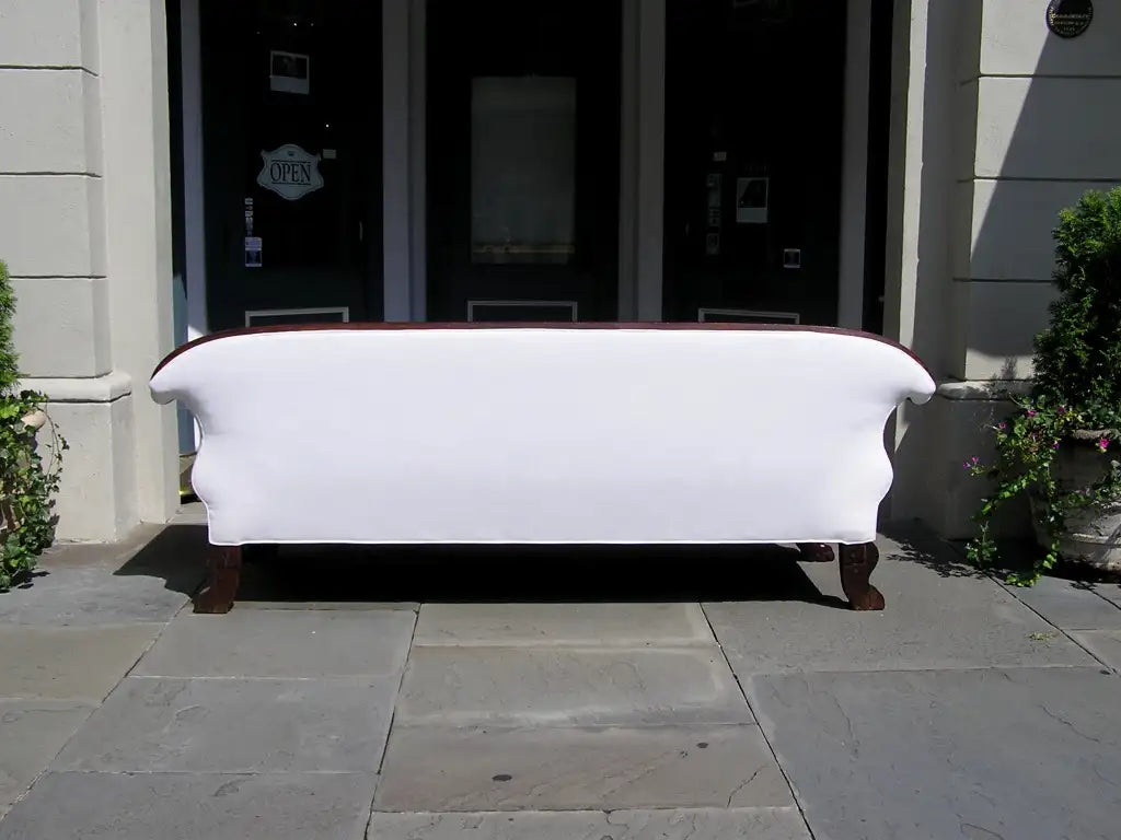Jamaican Cuban Mahogany Upholstered Sofa