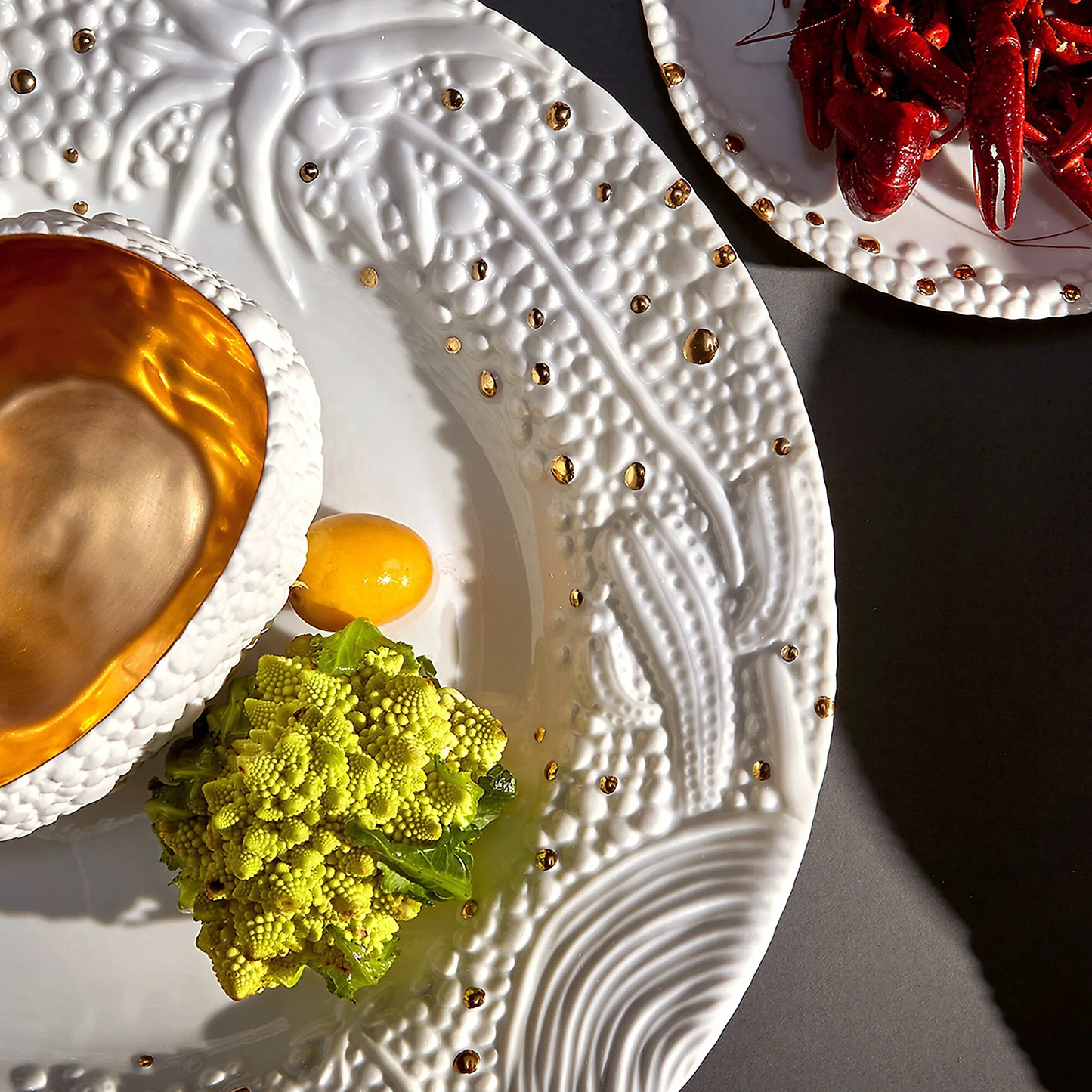 Haas Mojave 24K Gold Porcelain Dessert Bowl