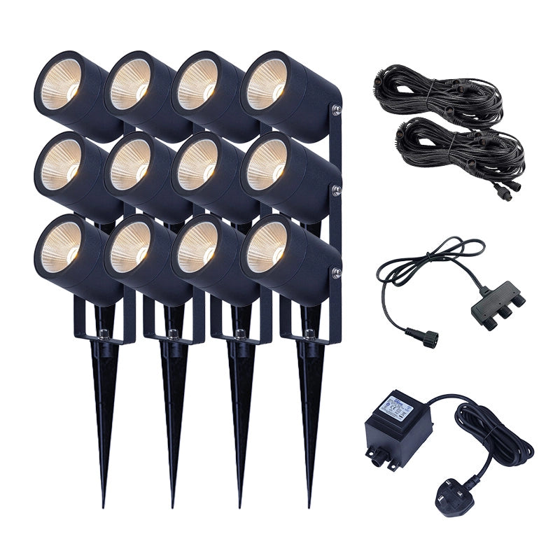 12-Spot Fern LED Low-Voltage Garden Spotlight Kit (12V)