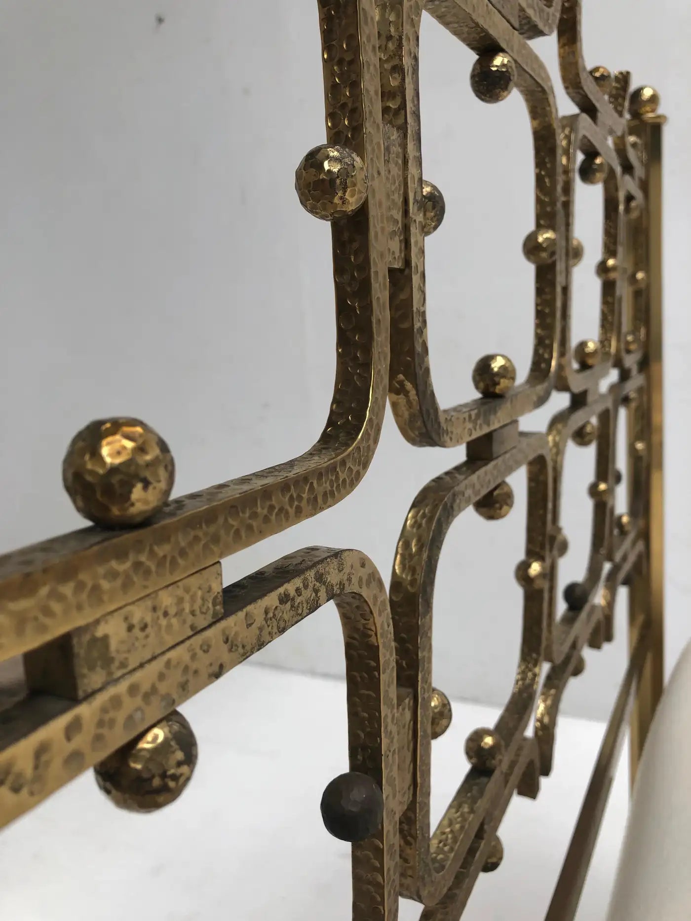Sculptural form brass day bed