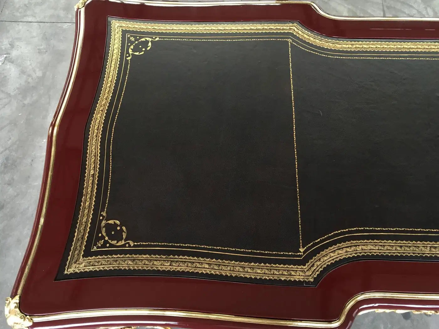 Italian Red Berry Lacquered Writing Desk