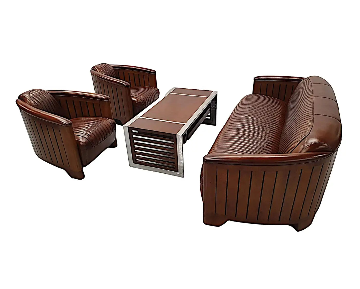 Stunning Three Seater Sofa in the Aviator Style