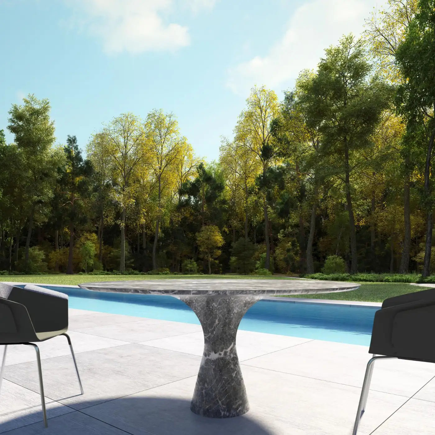 Contemporary Oval Marble Dining Table 290/75
