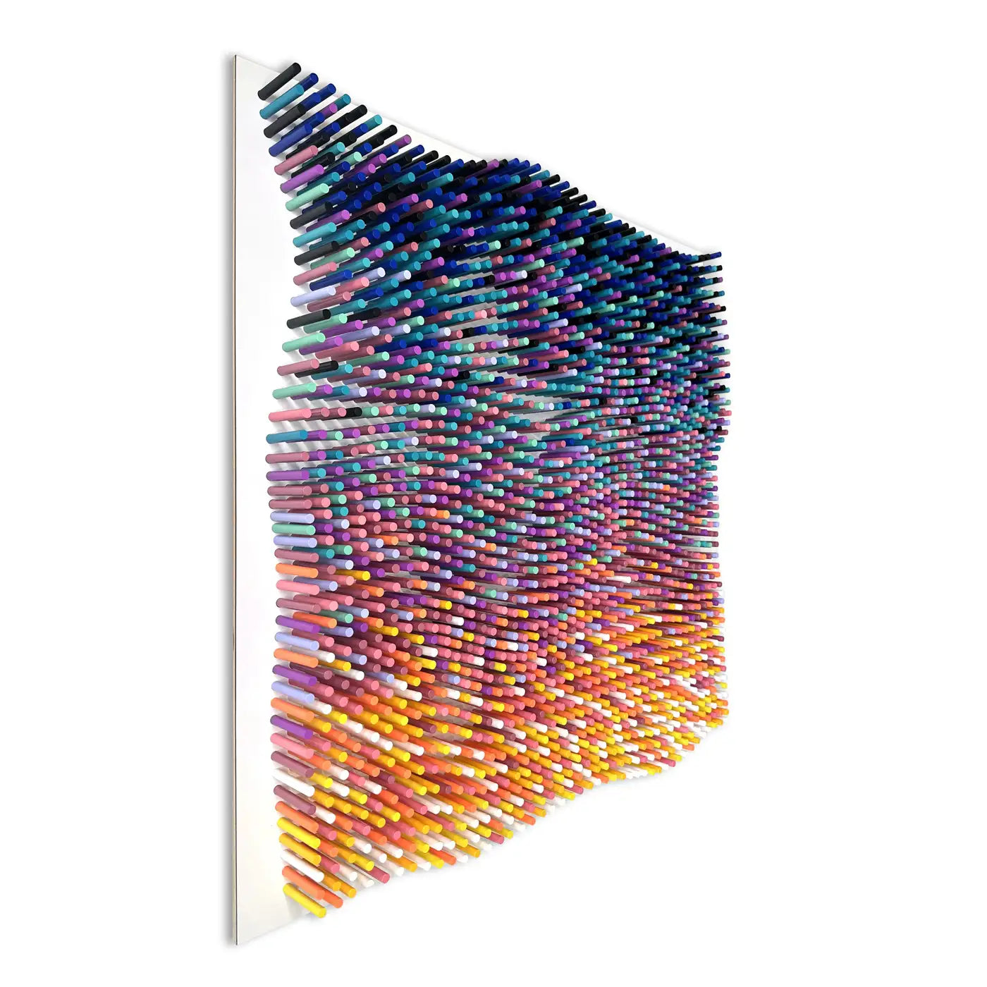 Abstract Wooden Dowel Wall Sculpture, 1978-PRTL
