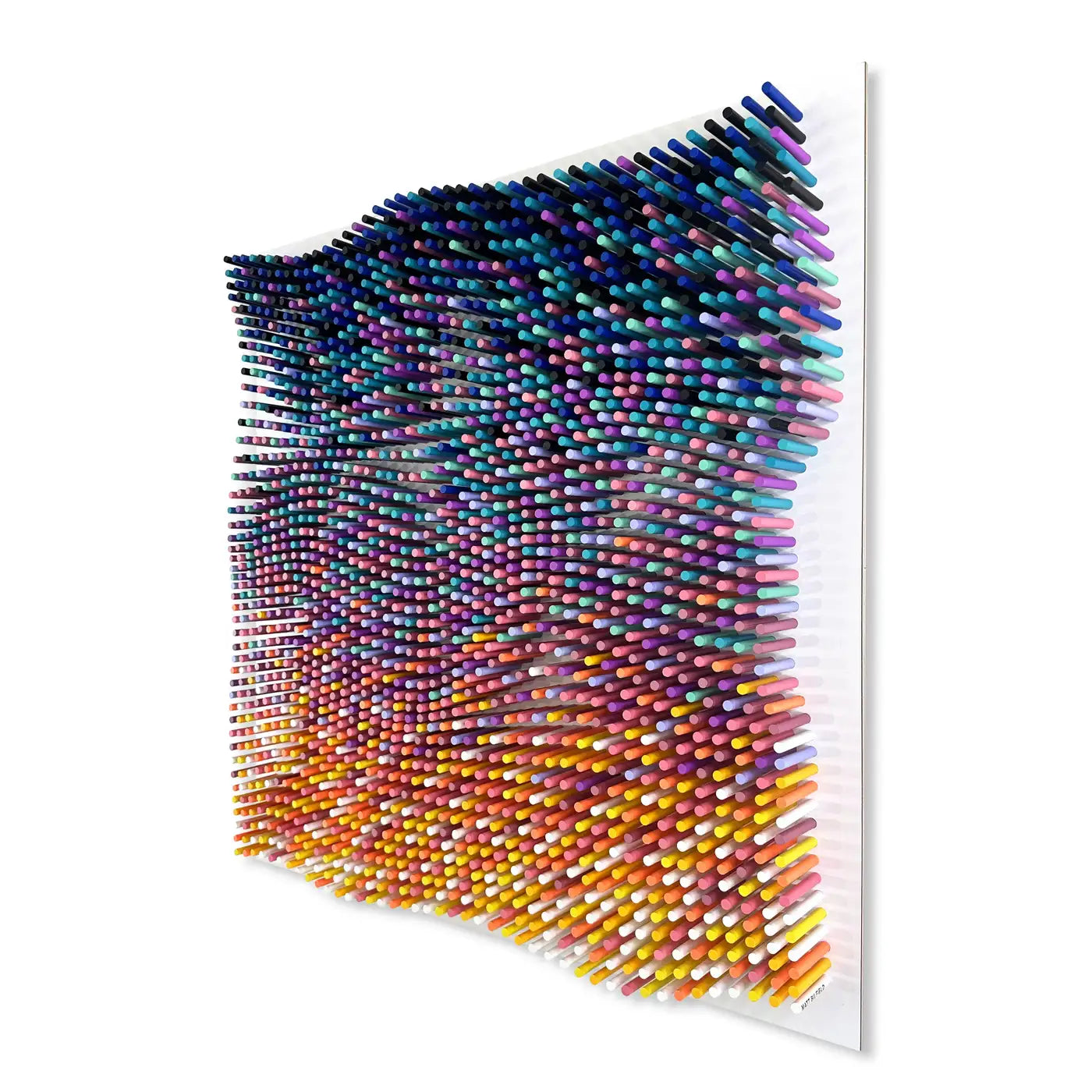Abstract Wooden Dowel Wall Sculpture, 1978-PRTL