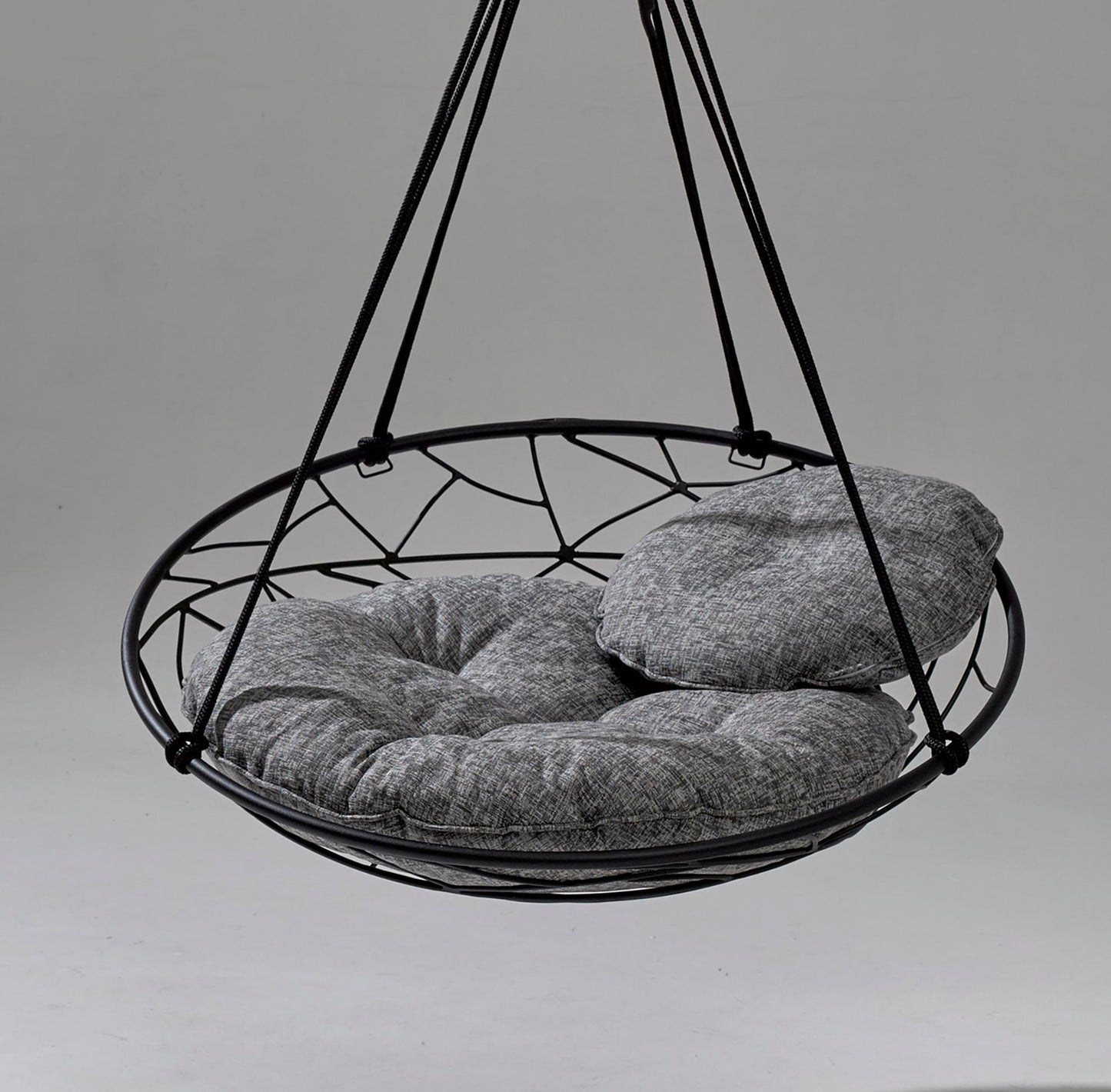 Modern Steel Basket Hanging Swing Chair – Handcrafted Indoor & Outdoor Comfort
